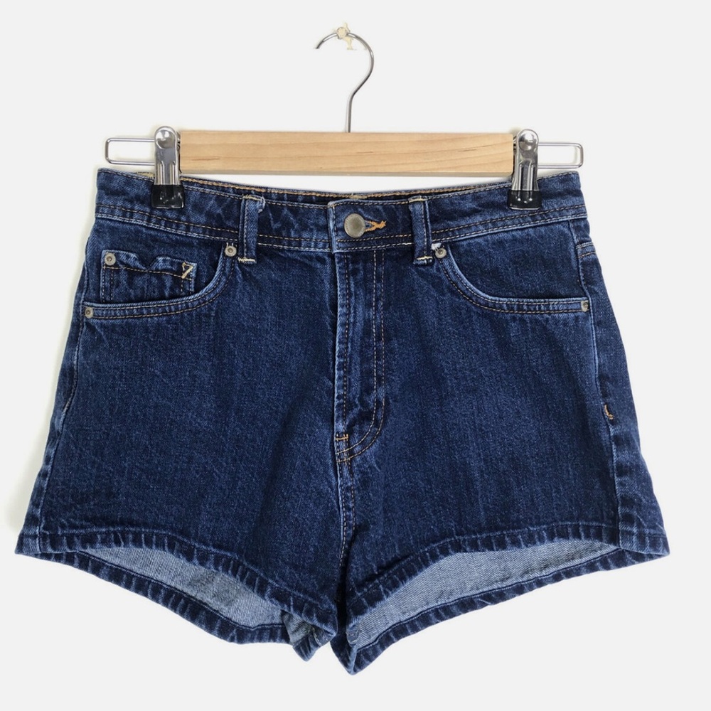 Zara Trafaluc High Rise Dark Wash Denim Shorts size 36/4 Like New Condition